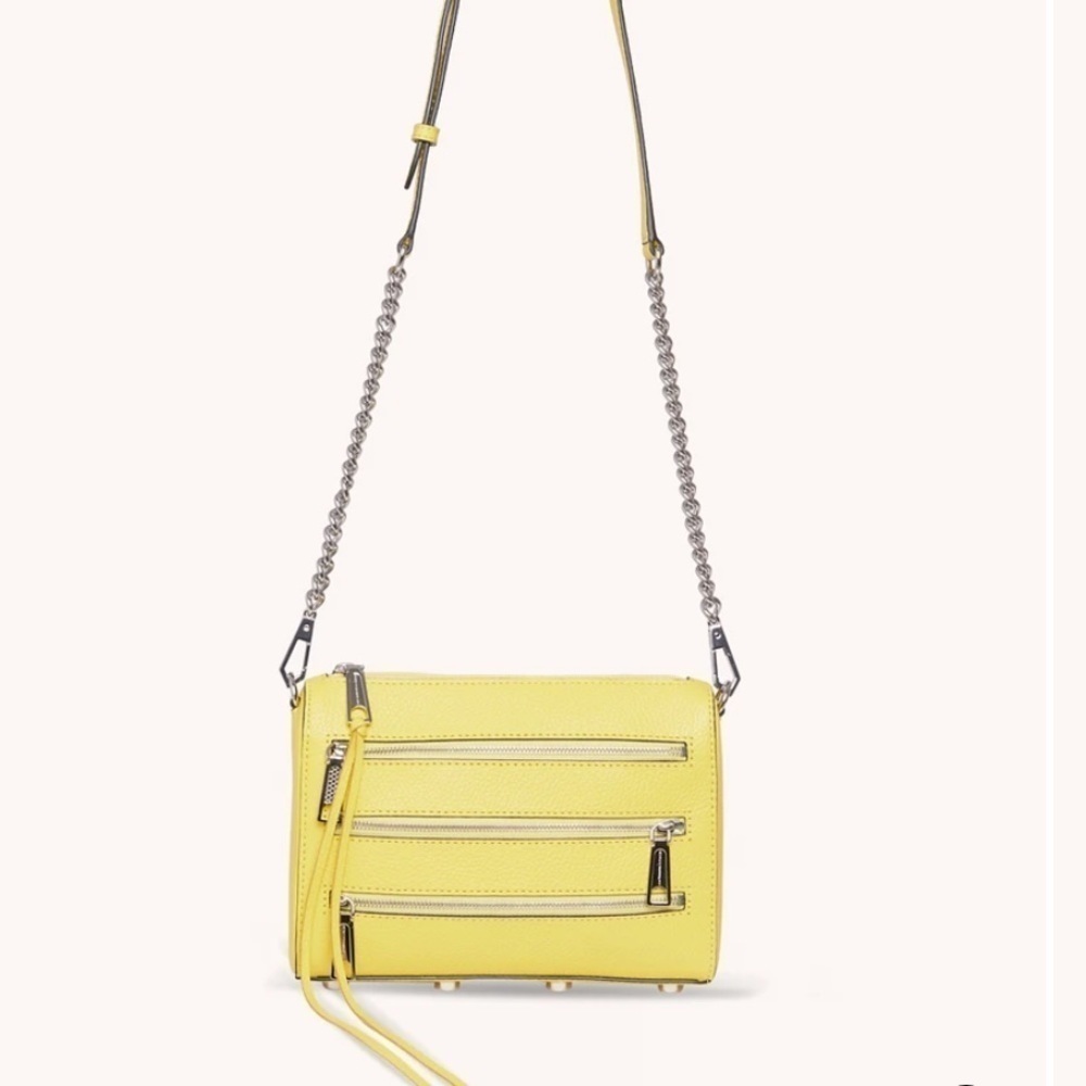 Rebecca Minkoff Mini 5 Zip Yellow Crossbody Bag - Picture 3 of 13